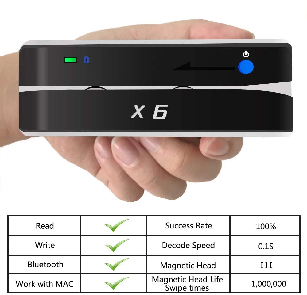 USB Bluetooth X6BT VIP Card Reader Writer Encoder Swipe by Card Device